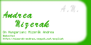 andrea mizerak business card