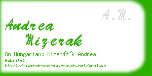 andrea mizerak business card